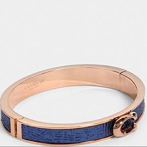 Coach Signature Bangle/Bracelet in Blue/Rose Gold